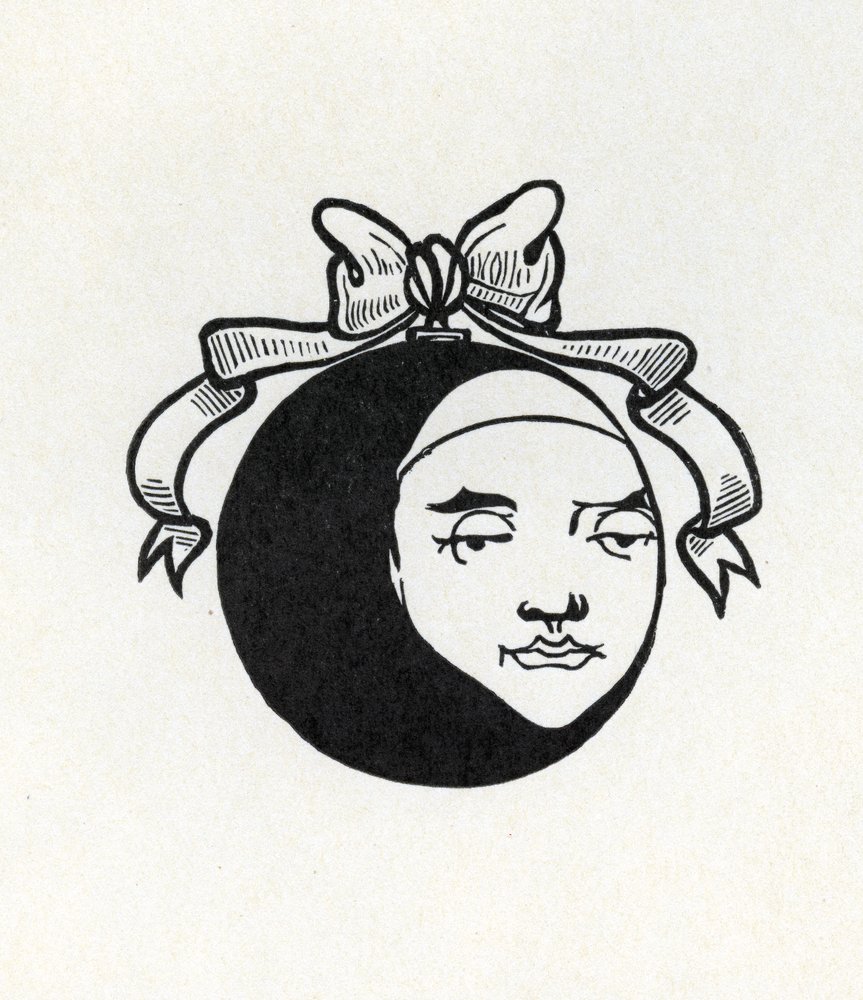 E3ピエロの肖像画 ピエロ」の裏表紙のデザイン、1896